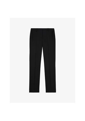 Womens The Kooples Tailored Slim-Fit Mid-Rise Wool Trousers