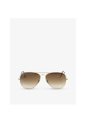 Womens Ray-Ban Gold Aviator Pilot Sunglasses
