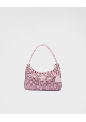 Prada Re-Edition mini satin bag with crystals
