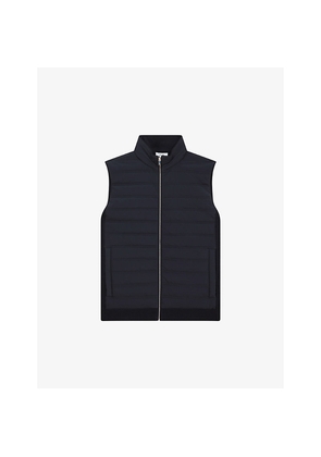 Mens Reiss William Padded Pu and Knitted Gilet