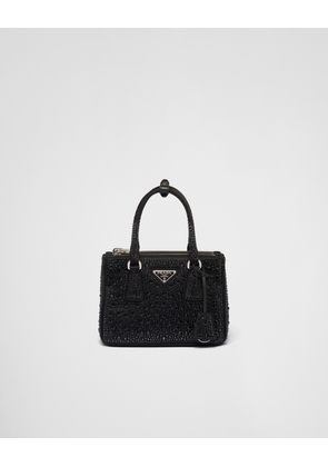 Prada Galleria mini satin bag with crystals
