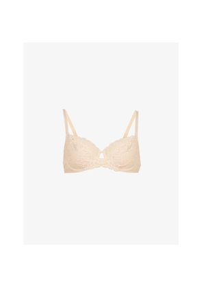 Womens Wacoal Raffiné Floral-Embroidered Stretch-Lace Bra