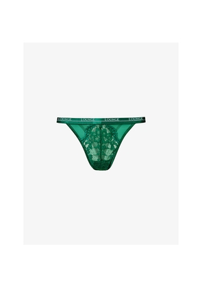 Womens Lounge Underwear Blossom High-Rise Stretch-Lace Thong