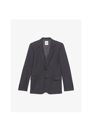 Mens Sandro Single-Breasted Wool Blazer