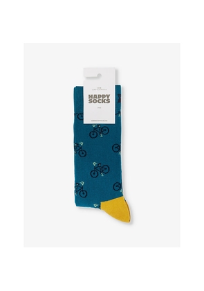 Mens Happy Socks Bike Stretch-Cotton-Blend Socks