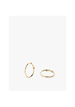 Womens Monica Vinader Siren 14ct Yellow-Gold Medium Hoop Earrings