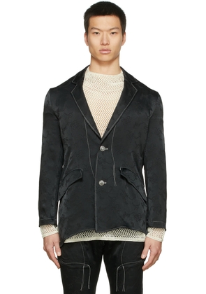 Sulvam Black Stitch Two-Button Blazer