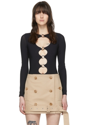 Burberry Black Nylon Bodysuit