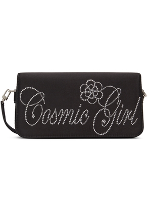 MACH & MACH Black Baguette Shoulder Bag