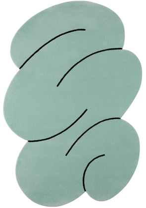 Okej SSENSE Exclusive Green Squiggle Rug