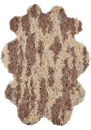 Okej SSENSE Exclusive Beige & Off-White Hide Rug