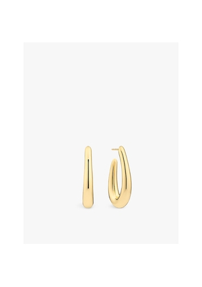 Womens Sif Jakobs Goccia Pianura Grande 18ct Yellow Gold-Plated Sterling Silver Hoop Earrings