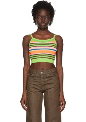 AGR Green Nylon Tank Top