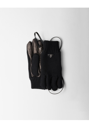 Wool and nappa leather gloves