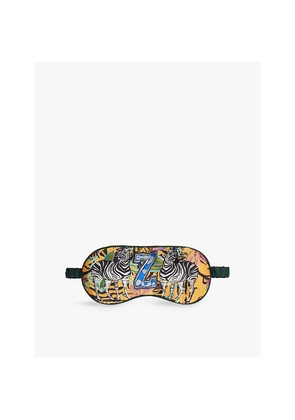 Womens Jessica Russell Graphic-Print Padded Silk Sleep Mask