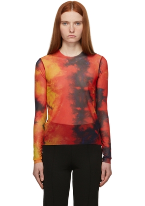 Marques Almeida Orange & Yellow Mesh Long Sleeve T-Shirt