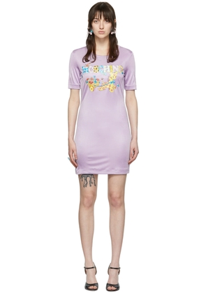 Moschino Purple Viscose Mini Dress