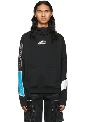 We11done Black Cotton Hoodie