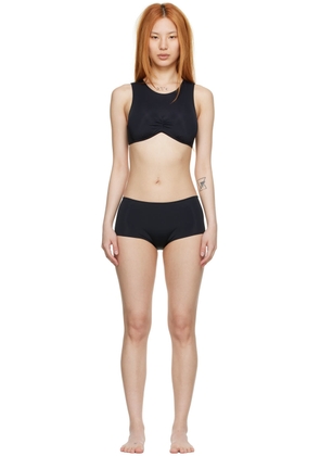 Collina Strada SSENSE Exclusive Black Recycled Nylon Bikini