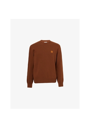 Mens Loewe Anagram Crewneck Wool Jumper