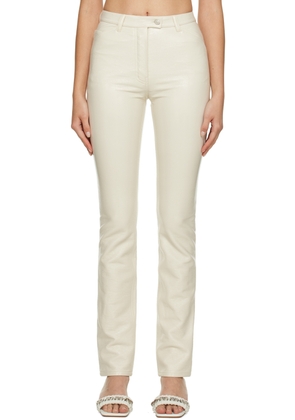 Courrèges Off-White Slim-Fit Trousers