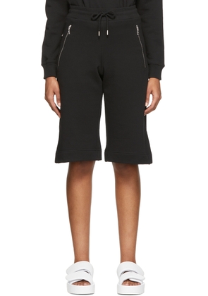 Dries Van Noten Black Terry Zipped Shorts