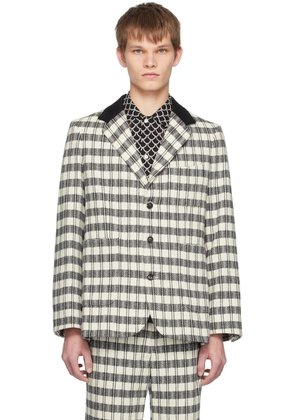 Bode Black & White Check Sport Blazer