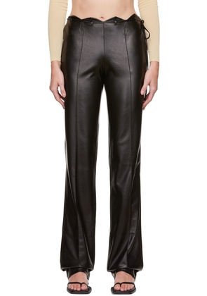 Aya Muse Black Lavalle Faux-Leather Pants