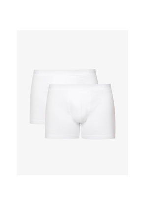 Mens Falke Tonal Waistband Pack Of Two Stretch-Cotton Boxers
