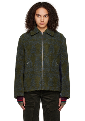 paria /FARZANEH Khaki Printed Jacket