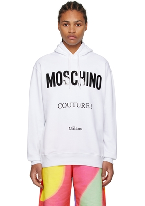Moschino White 'Couture' Hoodie
