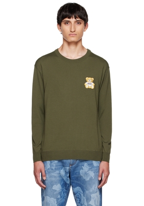 Moschino Green Teddy Bear Sweater