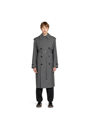 Wool Gabardine Trench Coat