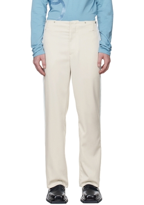 OPEN YY SSENSE Exclusive Beige Side Taped Pants