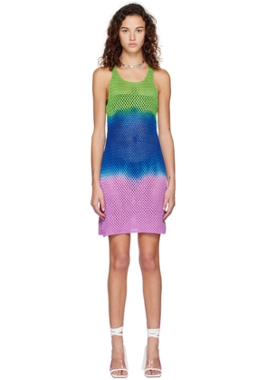 AGR Multicolor Scoop Neck Mini Dress