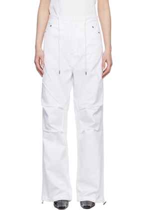 DARKPARK White Daisy Military Jeans