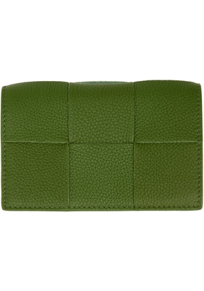 Bottega Veneta Green Business Card Case