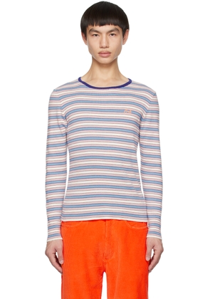 ERL Blue & White Embroidered Sweater