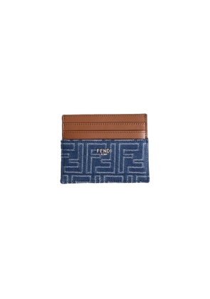 FF Denim and Leather Cardholder