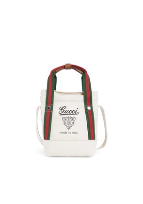 Medium printed canvas bag with web