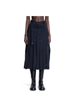 Striped voile skirt