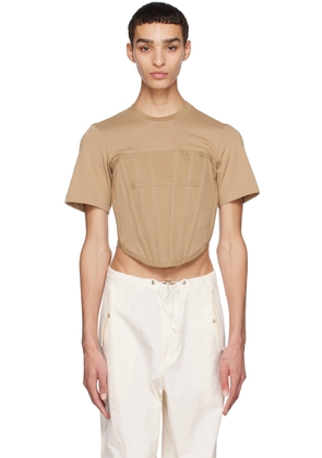 Dion Lee Khaki Corset T-Shirt