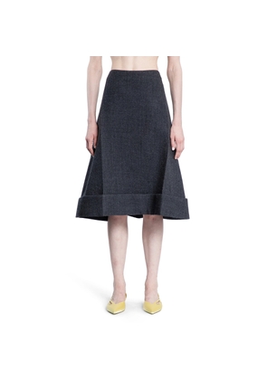 Vintage-look rush stitch midi-skirt