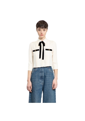 Sablé Cropped Bow Shirt