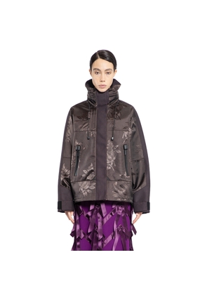 Floral Jacquard Nylon Jacket