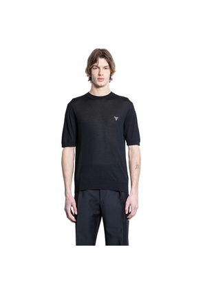 PRADA MAN BLACK KNITWEAR