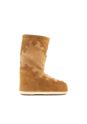 Icon suede embroidery boots