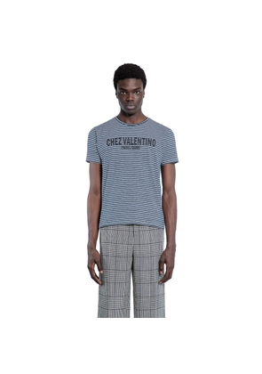 Striped Cotton Linen Chez Valentino T-Shirt