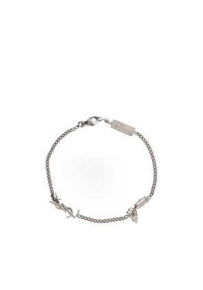 Cassandre chain bracelet in metal and rhinestone