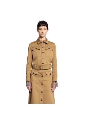 Cropped Jacket in Cotton Serge